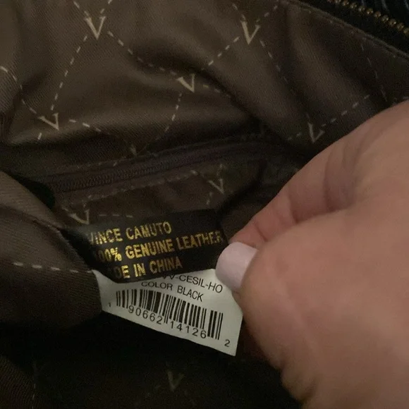 Vince Camuto Cesil Hobo shoulder bag doubleTassel blk pebbled leather w/Dustbag - Picture 9 of 13